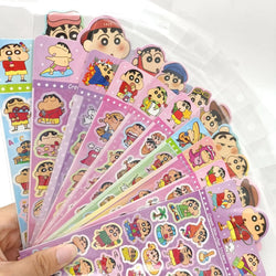 20Sheets Mix Crayon Shin-chan Sticker Anime Cartoon Laser Sticker Decals Stationery Wholesale Kids Toys (Online Order Only)