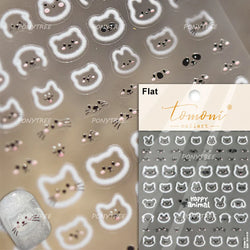 Panda Bamboo Butterfly Pattern Totem Figure Peony Flower Love Heart Adhesive Nail Art Stickers Embroidery Pearl Manicure Decals (ONLINE ORDER ONLY)