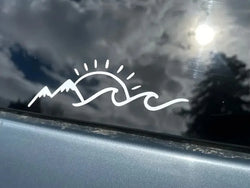 Mountain Sea And Sun Lover Stickers Vinyl Creative Fun Car Stickers, Motorcycles, Trucks, Laptops,Water Bottles, Etc (ONLINE ORDER ONLY)