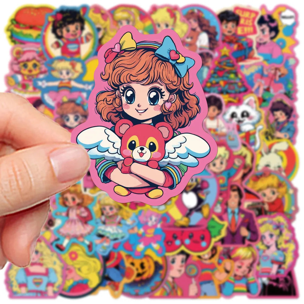 Retro Cartoon Stickers for Phone Laptop Luggage Skateboard - 10/30/50PCS (Online Order Only)