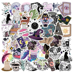 10/30/50pcs Gothic Boho Witch Magic Apothecary Graffiti Stickers Skateboard Guitar Luggage Car Phone Cool Sticker Decal Kid Toy (Online Order Only)