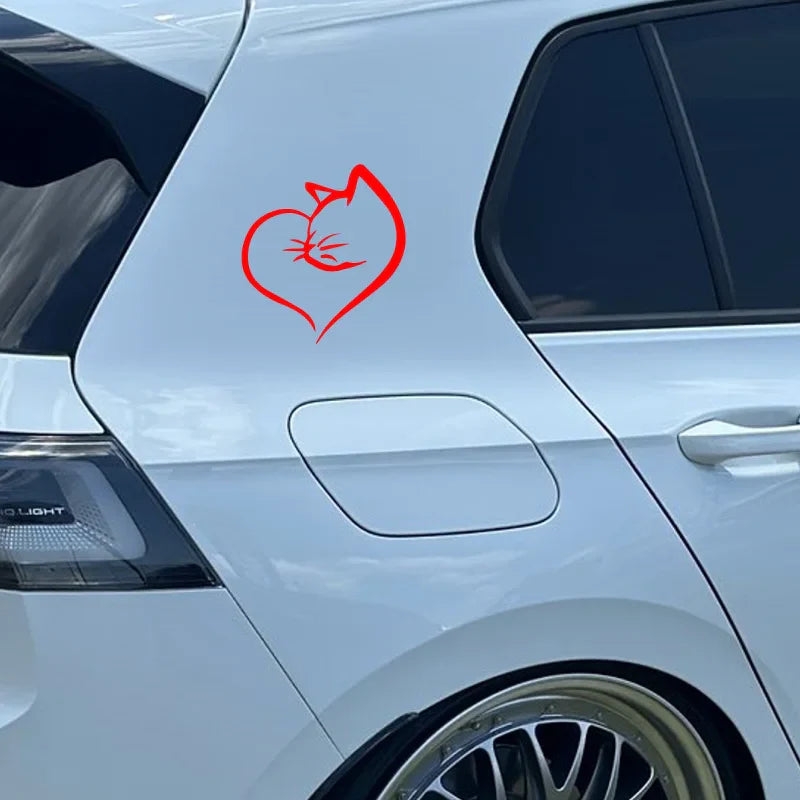 Cats Hearts  Sticker,Cute Car Body Window Bumper Vinyl Decal,For Cars, Trucks, Walls, Laptops, Windows, Motorcycles, Bumpers (ONLINE ORDER ONLY)
