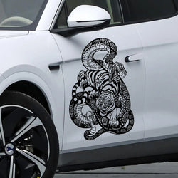 Anime Detachment Car Stickers Tiger And Snake Body Big Picture Decoration Movement Style Die Cutting Waterproof PVC Vinyl Decals (ONLINE ORDER ONLY)