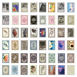 10/30/50/110pcs Cool Retro Stamp Stickers Vintage Decals Skateboard Laptop Motorcycle Phone Car Luggage Waterproof Sticker Toy (ONLINE ORDER ONLY)