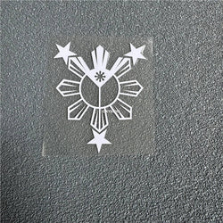 Philippine Filipino Pinoy Pinay Car Stickers Auto Fuel Tank Body Window Vinyl Text Decoration Applique (ONLINE ORDER ONLY)