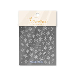 Bronzing Jelly Laser Snowflake Christmas Hot 5D Soft Embossed Relief Self Adhesive Nail Art Decoration Sticker 3D Manicure Decal (ONLINE ORDER ONLY)