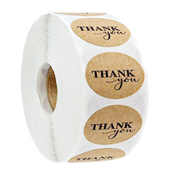 100-500pcs Handmade With Love Sticker Round Kraft Paper Adhesive Labels Baking Wedding Decoration Party Decoration Stickers (ONLINE ORDER ONLY)