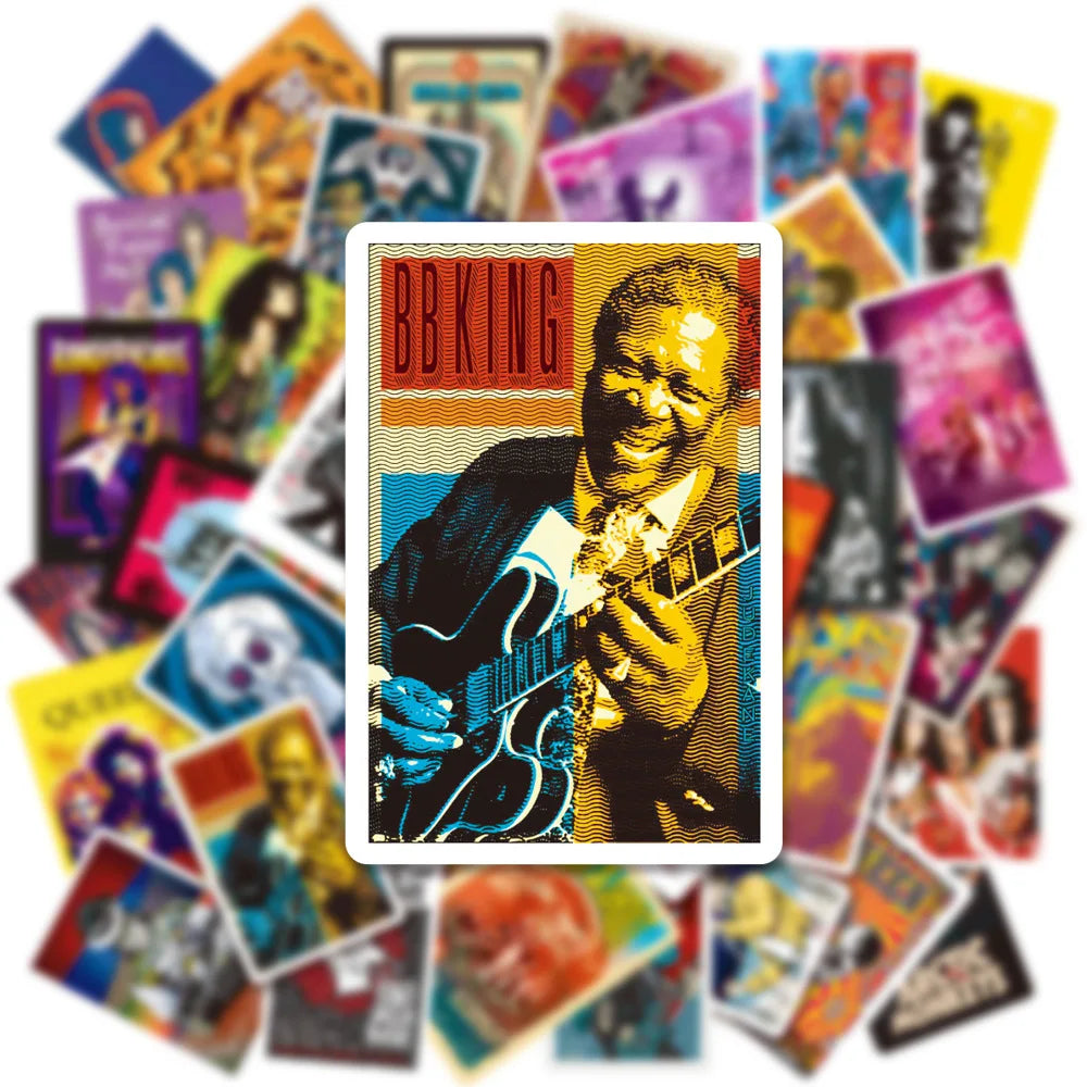 10/50 Print Music Album Covers Stickers Aesthetic Singer Poster Sticker for Laptop Luggage Guitar Skateboard Helmet Art Decals (ONLINE ORDER ONLY)