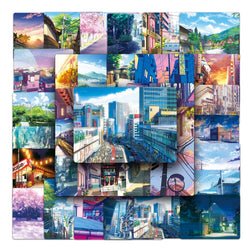 50Pcs Street View Cartoon Waterproof Vinyl Stickers for Skateboard Snowboard (Online Order Only)