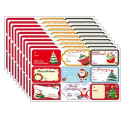 High-quality Adhesive Labels Christmas Gift Tag Stickers Santa Elk Xmas Theme Diy Present Box Greeting Card Envelope Labels 10 (ONLINE ORDER ONLY)