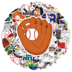 50Pcs Cartoon Baseball Series Graffiti Stickers Suitable for Laptop Helmets Desktop Decoration DIY Stickers Toys Wholesale (ONLINE ORDER ONLY)