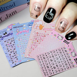 1pc 5D Cartoon Nail Art Stickers Waterproof Matte Finish with Kuromi, Cinnamoroll & Hello Kitty Designs Perfect for DIY Manicure (Online Order Only)