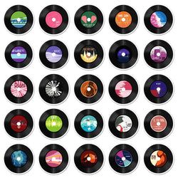 10/30/50pcs Cool Music Record Band Stickers Waterproof Cartoon Decals Laptop Notebook Motorcycle Car Decoration Sticker Kids Toy (Online Order Only)