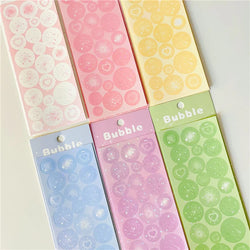6pcs Cute Love Firework Bubble Stickers Diary Scrapbooking DIY Idol Album Decoration Sticker Aesthetic Kawaii Korean Stationery (ONLINE ORDER ONLY)