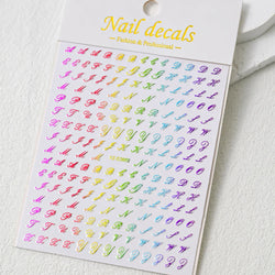 1Sheet Laser Star Nail Stickers 3D Metallic Mirror Gold/Silver Irregular Star Manicure Decals Y2K Self Adhesive Nails Decoration (ONLINE ORDER ONLY)