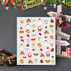 1PCS Laser Gold Snowflake Christmas Tree Nail Sticker 3D Adhesive Nail Decals Nail Art Accessories New Christmas Decoration 2024 (ONLINE ORDER ONLY)