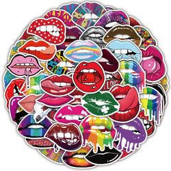 10/30/50pcs Cool Fashion Anime Sexy Lips Stickers Decal Laptop Skateboard Car Motorcycle Phone Bike Luggage Graffiti Sticker (ONLINE ORDER ONLY)