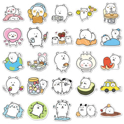 10/30/50PCS Kawaii Animal Stickers Cute JokeBear Sticker Cartoon Kids Toys Luggage Laptop Guitar Car Bike Skateboard DIY Decals (ONLINE ORDER ONLY)