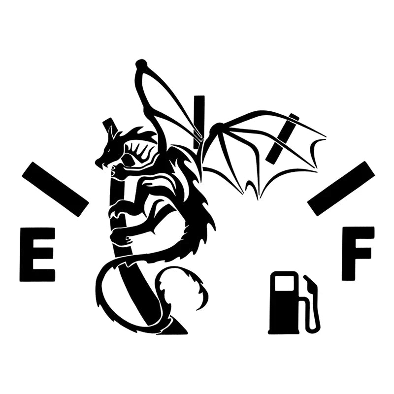 Funny Dragon Shaped Pattern Car Sticker for Fuel Tank Cap Door Decoration Automotive Supplies Outdoor Stickers Pvc Vinyl Decals (ONLINE ORDER ONLY)
