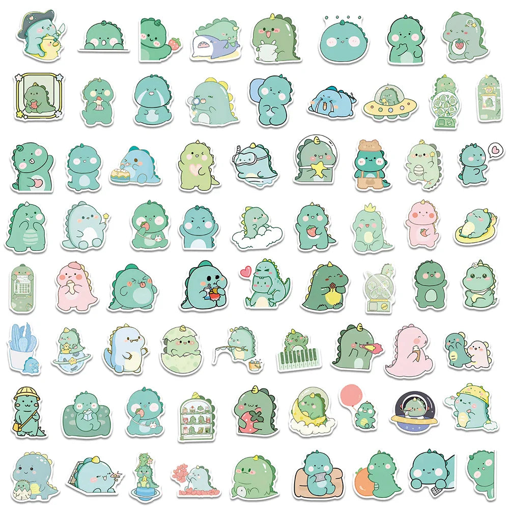 10/30/50/100pcs Cute Cartoon Dinosaur Graffiti Stickers Kids Toy Notebook Laptop Phone Luggage Album Diary Decoration Sticker (ONLINE ORDER ONLY)