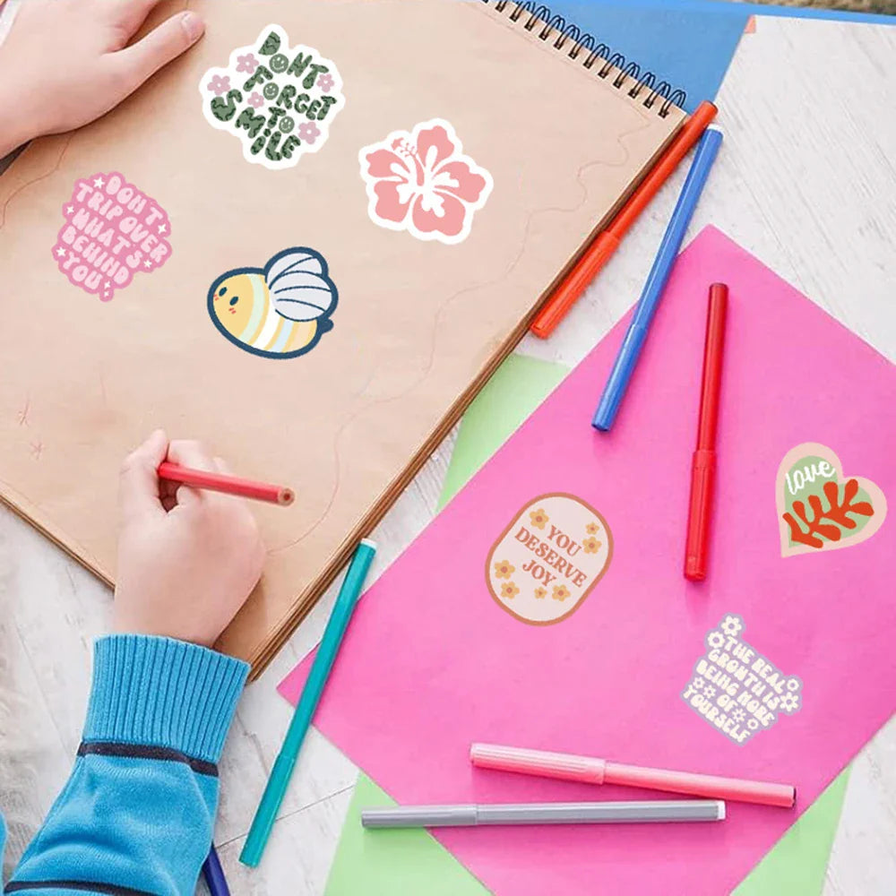 100-500pcs Cute Cartoon Animals Stickers Stationery Thank You Seal Stickers Anime Decals For Teacher Student Kids Toy (ONLINE ORDER ONLY)