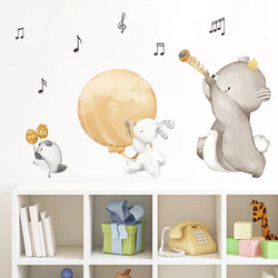 Boho Animal Music Wall Stickers Nursery Decor PVC (Online Order Only)