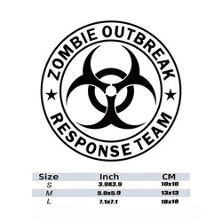 Zombie Outbreak Funny Novelty Car Window Bumper Vinyl Decal For Car Truck Motorcycle Self-adhesive Vinyl Sticker (ONLINE ORDER ONLY)