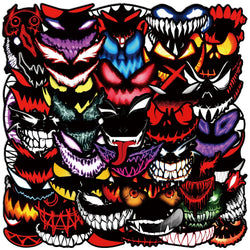Cartoon Scary Face Demon Meme Stickers PVC Waterproof Skateboard Notebook Decor (ONLINE ORDER ONLY)