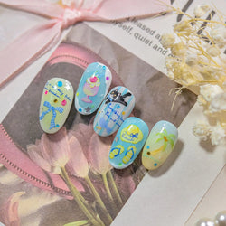 Summer Beach Bikini Watermelon Hat Sandals Ice Cream Shell Conch Starfish Cat Duck Nail Art Decoration Stickers Manicure Decals (ONLINE ORDER ONLY)