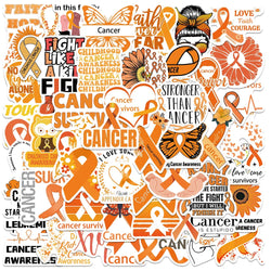 Leukemia Awareness Stickers 50PCS - Aesthetic Decals for Kids, Laptop, Bottle, Refrigerator (Online Order Only)