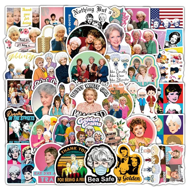 Golden Girls Stickers Pack for Laptops, Phones, Cars, and More - 50pcs (ONLINE ORDER ONLY)