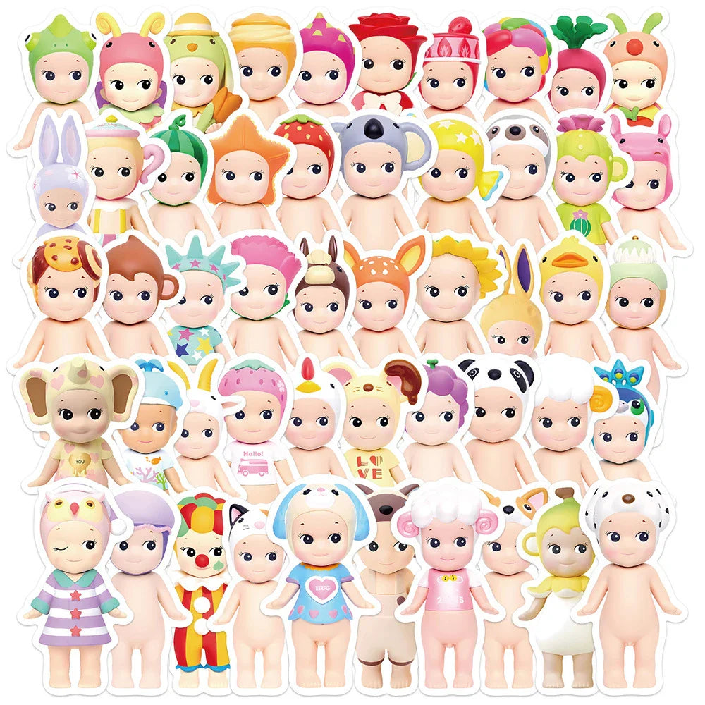 Sonny Angel Doll Stickers: 10/30/50pcs for Car, Fridge, Laptop, Phone, Kids Toys (Online Order Only)