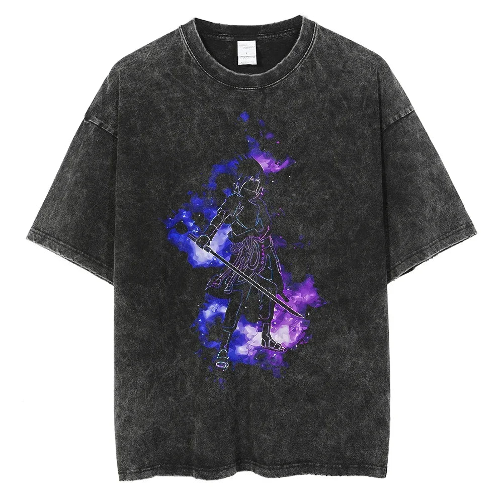 Naruto Rock Lee Streetwear T Shirt Vintage Washed Black (ONLINE ORDER ONLY)