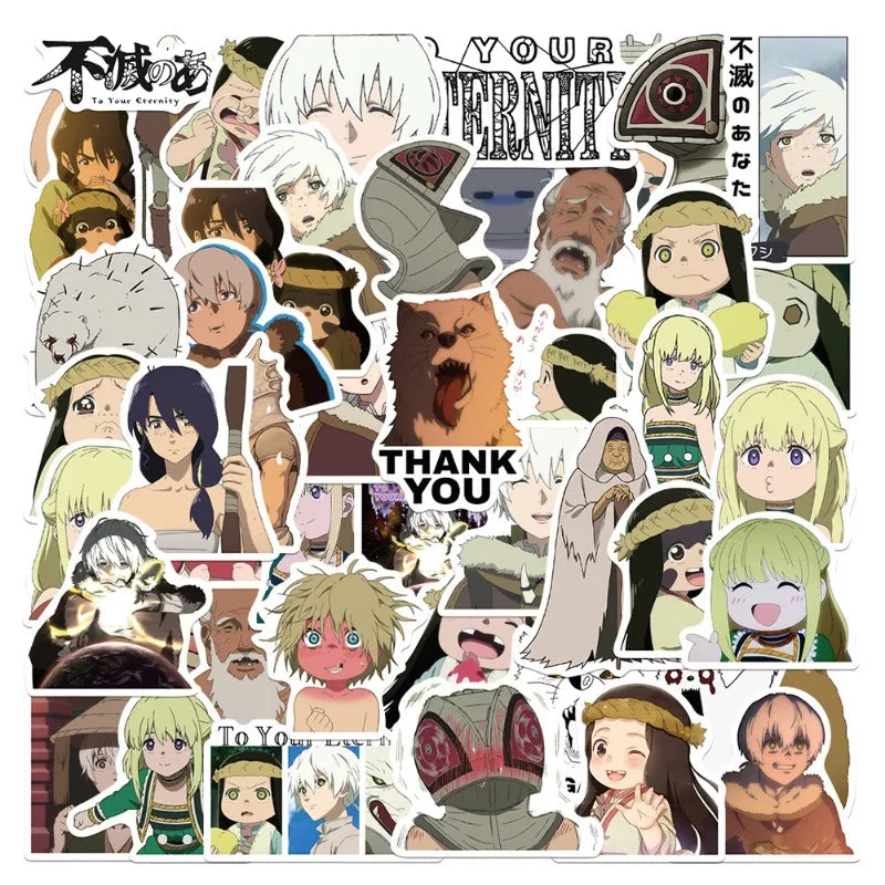 To Your Eternity Anime Stickers - 50pcs for Luggage, Water Bottle, Phone, Laptop, Scooter, Fridge (Online Order Only)
