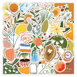 10/60Pcs Vintage Art Bohemia Stickers Retro Boho Cartoon Vinyl Decals Laptop Phone Car Scrapbooking Notebook Sticker Kid Toy (ONLINE ORDER ONLY)