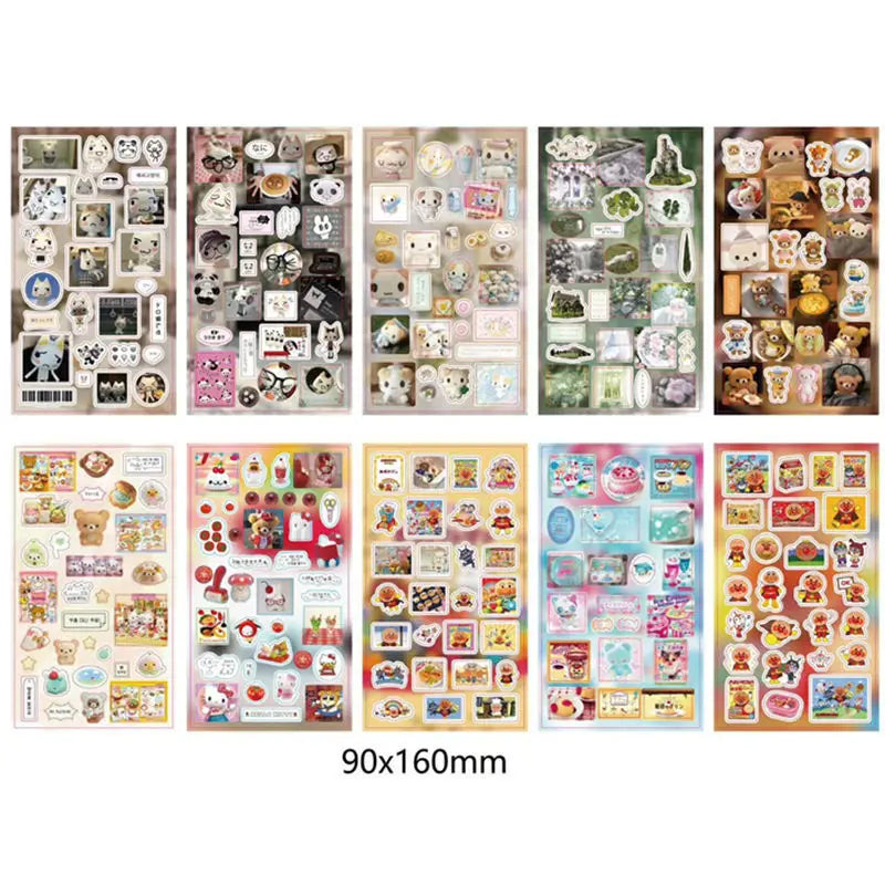 6pcs/10pcs Set Y2K Random Cute Glitter Laser Sticker for Phone Camera Luggage Journal Sticker Kawaii Decoration Sticker Gift (ONLINE ORDER ONLY)