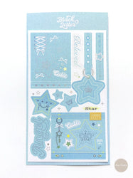 Korean Ins Creative Denim Pattern Stickers Scrapbooking Idol Album Decoration Sticker Aesthetic Personalized Kawaii Stationery (ONLINE ORDER ONLY)