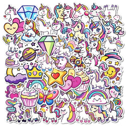 10/30/50PCS Kawaii Love Unicorn PVC Sticker Aesthetic DIY Korean Decoration Scrapbooking Hand Accounting Supplies for Kids (Online Order Only)