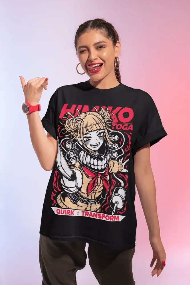 Himiko Toga T-Shirt: Kawaii MHA Villain Anime Tee (ONLINE ORDER ONLY)