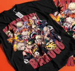 Katsuki Bakugo T-Shirt: MHA Manga Hero Anime Gift (ONLINE ORDER ONLY)