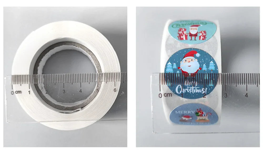 500 Pcs/Roll Merry Christmas Santa Claus Sticker Gift Decoration Sealing Stickers Children's Reward Sticker (ONLINE ORDER ONLY)