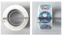 500 Pcs/Roll Merry Christmas Santa Claus Sticker Gift Decoration Sealing Stickers Children's Reward Sticker (ONLINE ORDER ONLY)