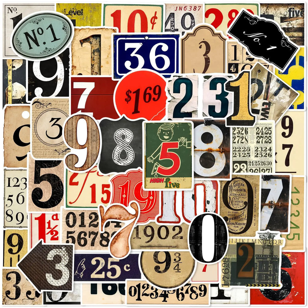 50Pcs Retro Cartoon Graffiti Stickers for Helmet, Wall, DIY Decoration (Online Order Only)