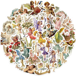 50PCS Cute Angel Elf Stickers for Skateboard, Laptop, Bike, Suitcase, Wall Decor (Online Order Only)
