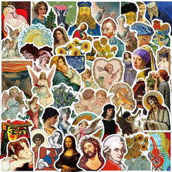40/50Pcs Van Gogh Artist Oil Painting Style Art Pattern Sticker for Laptop Phone Guitar Suitcase Notebook Motorcycle Car Sticker (ONLINE ORDER ONLY)