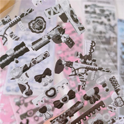 Cute Sweet Cool Gun Decorative Stickers Korean ins Hand Account Idol Card DIY Material Sticker Personalized Kawaii Stationery (ONLINE ORDER ONLY)