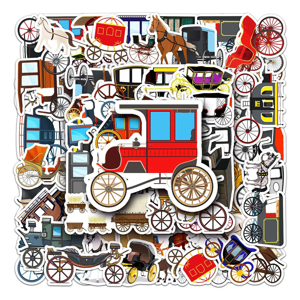 50Pcs Cartoon Waterproof Vinyl Stickers for Skateboard Snowboard (ONLINE ORDER ONLY)