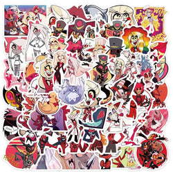 50pcs Hazbin Hotel Stickers for Laptop, Phone, Car, Scooter, Water Bottle, Suitcase, Refrigerator (Online Order Only)