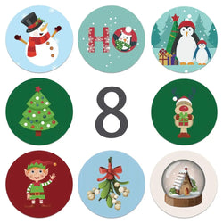 100-500pcs Christmas Stickers Santa Snowflake Adhesive Label Stickers DIY Biscuit Gift Baking Business Packaging Stickers (ONLINE ORDER ONLY)