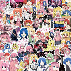 75Pcs Anime BOCCHI THE ROCK! Stickers Toy for Kids Toy DIY Motorcycle Helmet Phone Skateboard Cartoon Decal Sticker Toys (Online Order Only)